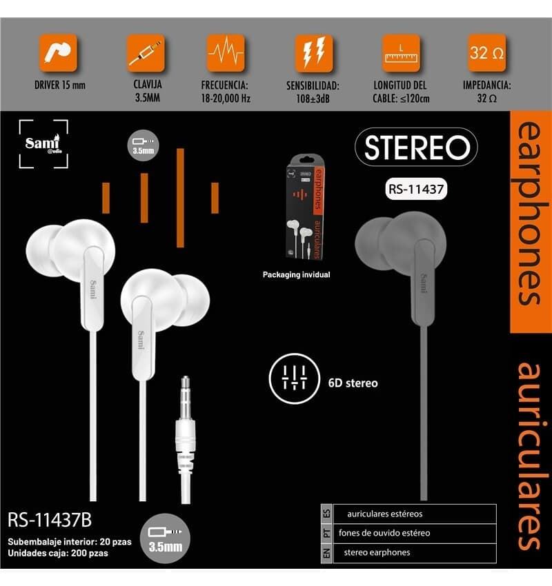 Auricilar Silicona 3.5mm RS11437 Sami estéreo - Imagen 2