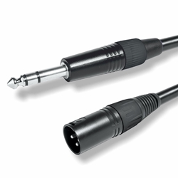 Conexión Audio XLR (M) a Jack 6,3 estéreo 1,00m - Imagen 1