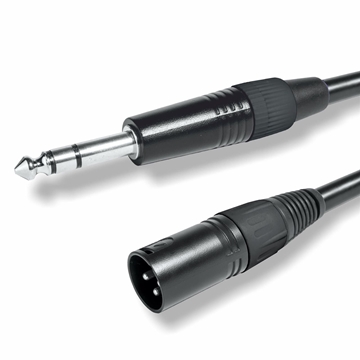 Conexión Audio XLR (M) a Jack 6,3 estéreo 1,00m - Imagen 1