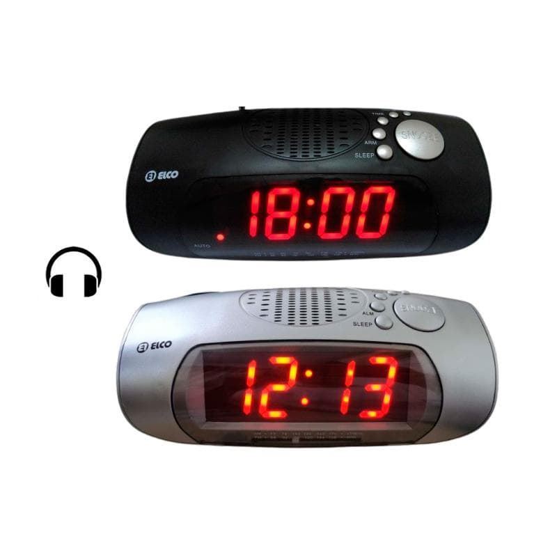 Elco Radio Reloj Despertador PD237 con toma Auricular - Imagen 2