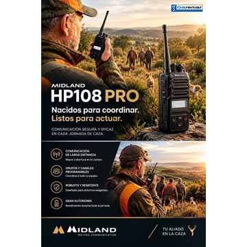 Emisora portátil VHF HP108Pro Midland - Imagen 1