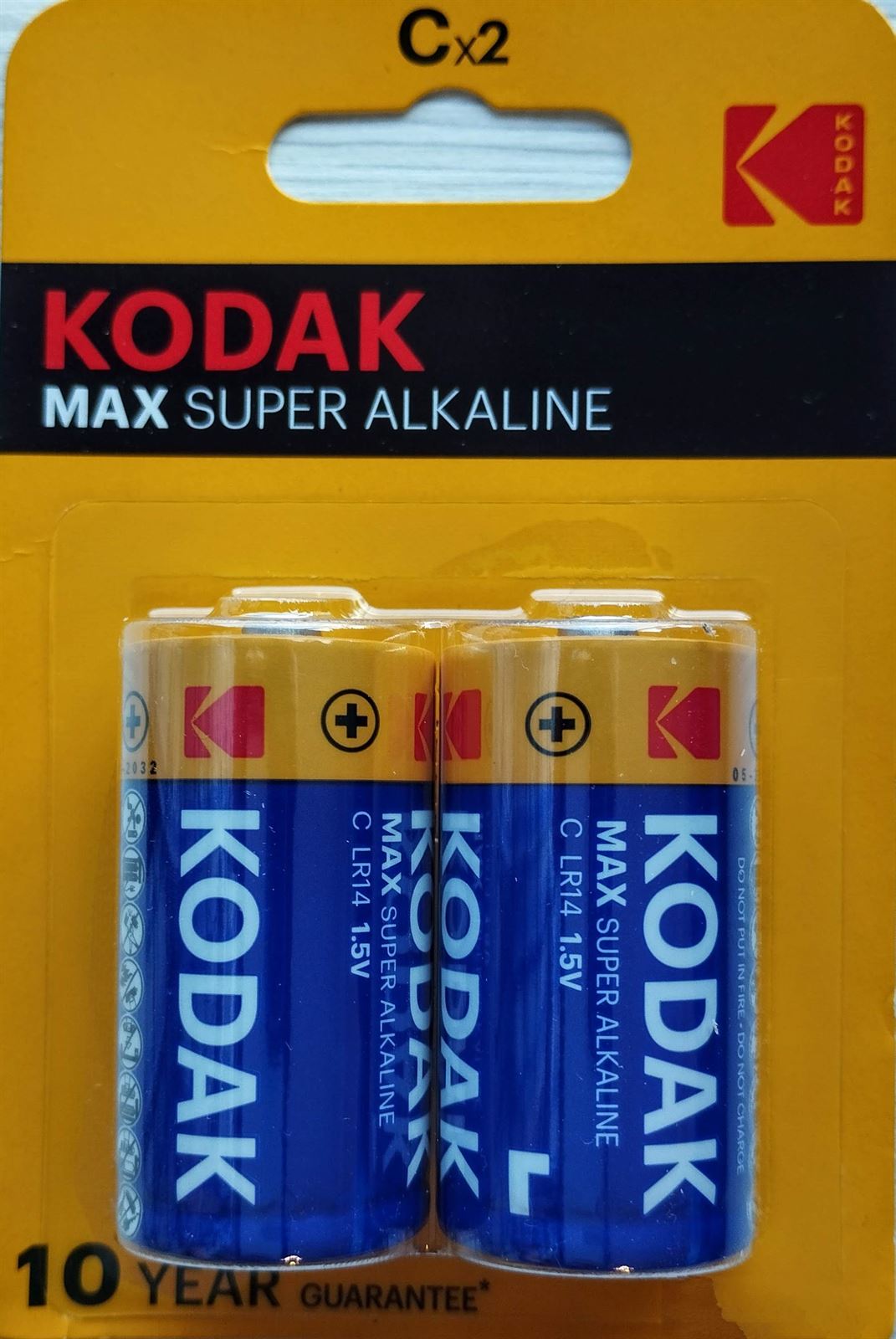 Kodak Paquete 2 Pilas Alcalinas Cilíndricas 1,5V C/LR14 - Imagen 1