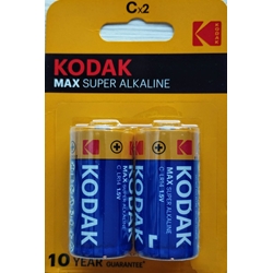 Kodak Paquete 2 Pilas Alcalinas Cilíndricas 1,5V C/LR14 - Imagen 1