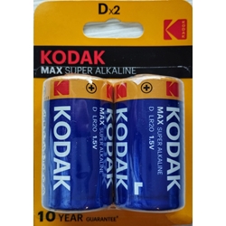 Kodak Paquete 2 Pilas Alcalinas Cilíndricas 1,5V D/LR20 Max - Imagen 1