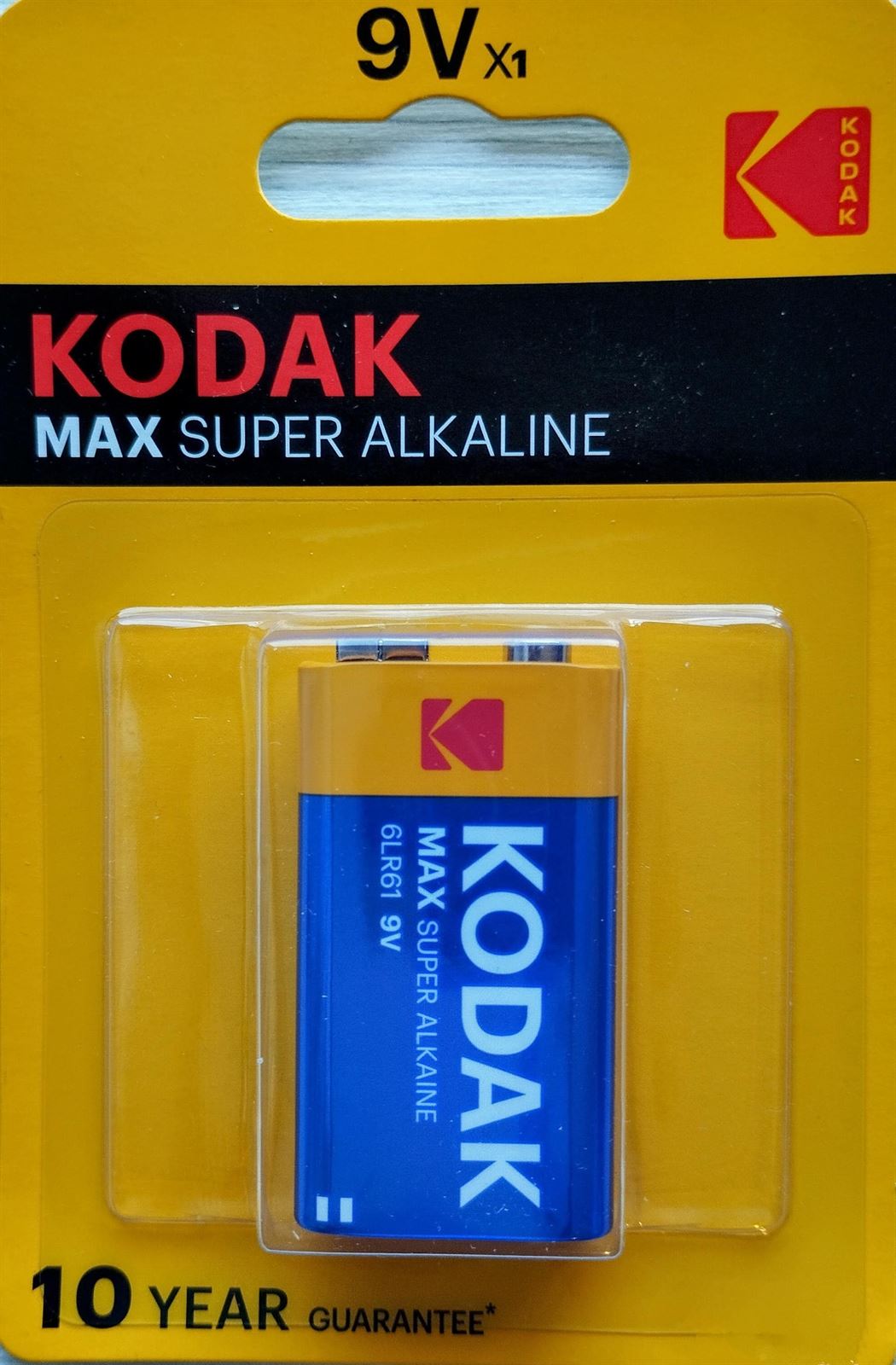 Kodak Pila Alcalina Broche 9V 6LR61/6LP3146 - Imagen 1