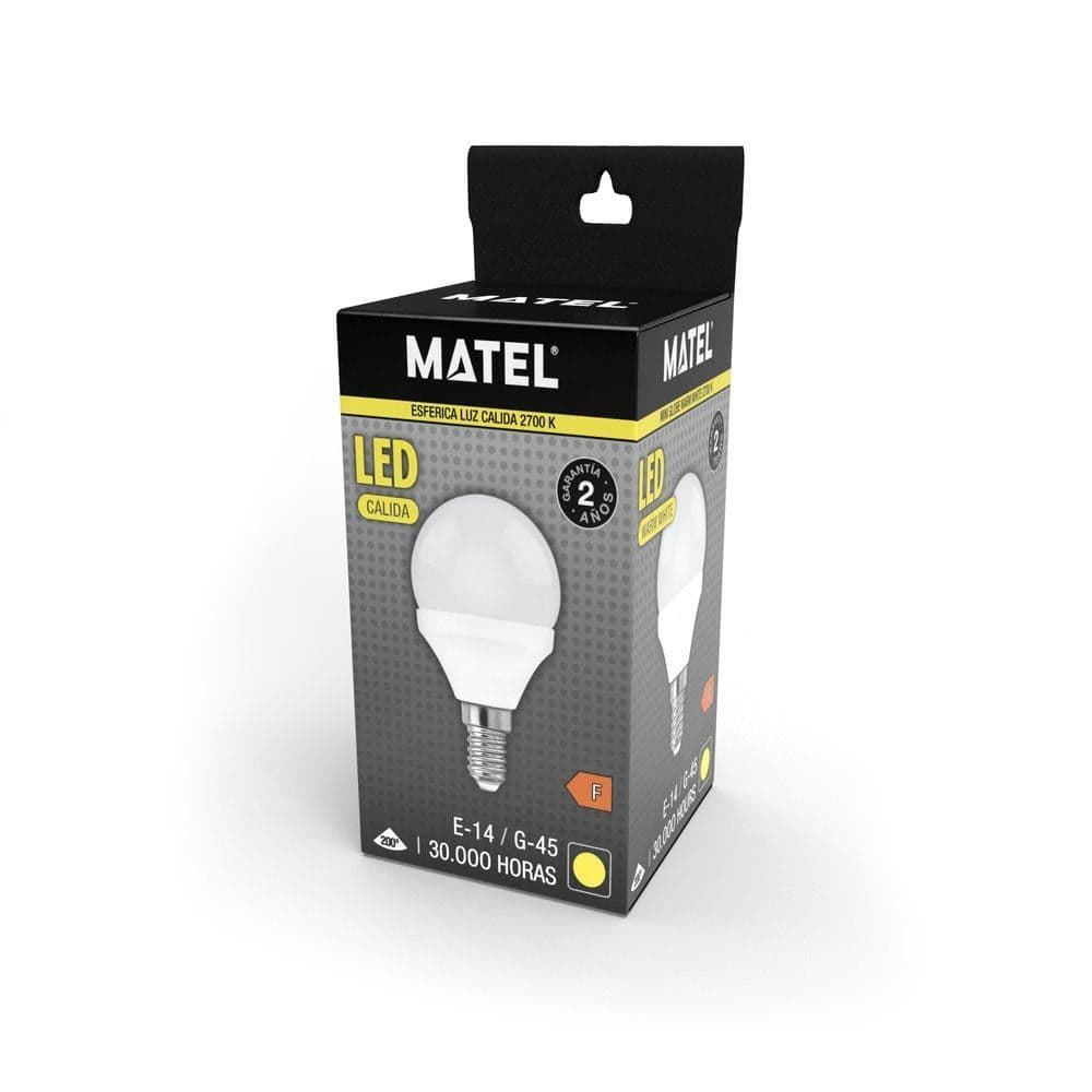 Matel Bombilla Esférica E14 3W - Imagen 3
