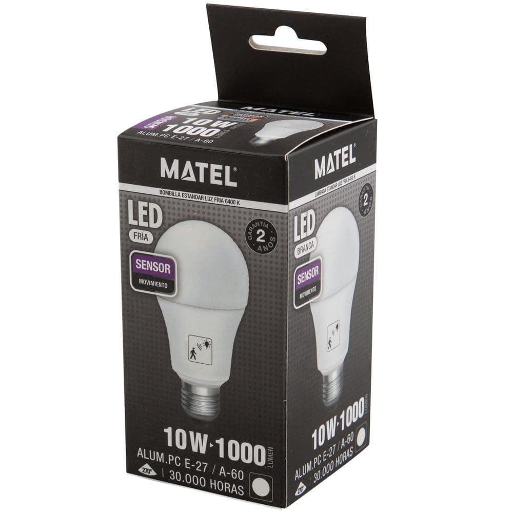 Matel Bombilla Estándar E27 10W Sensor Movimiento Fría - Imagen 3