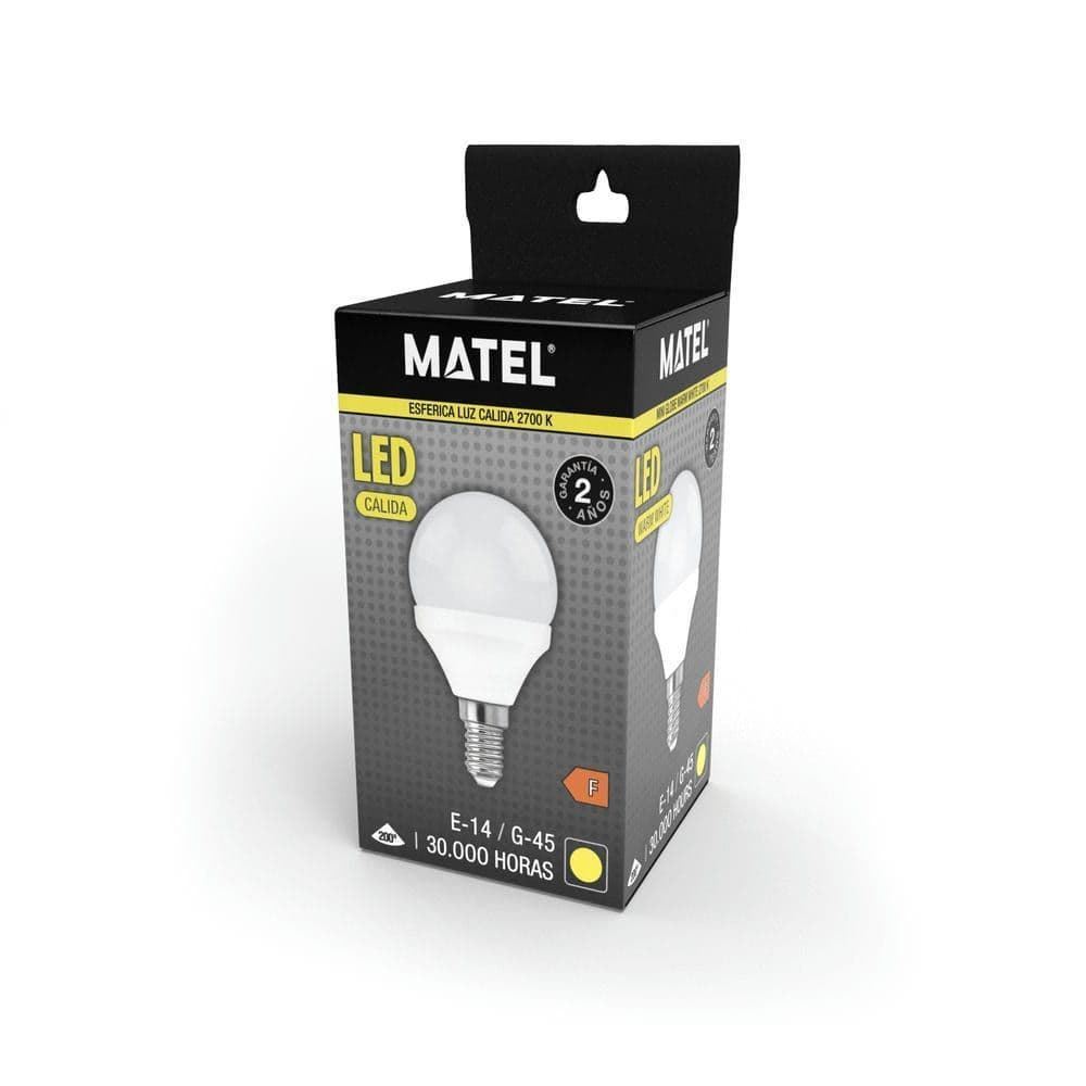 Matel Bombilla LED Esférica E14 3W - Imagen 3