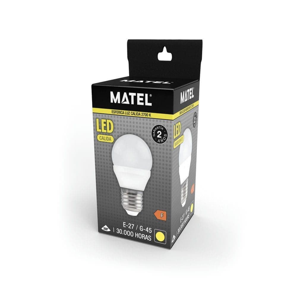 Matel Bombilla LED Esférica E27 3W - Imagen 3