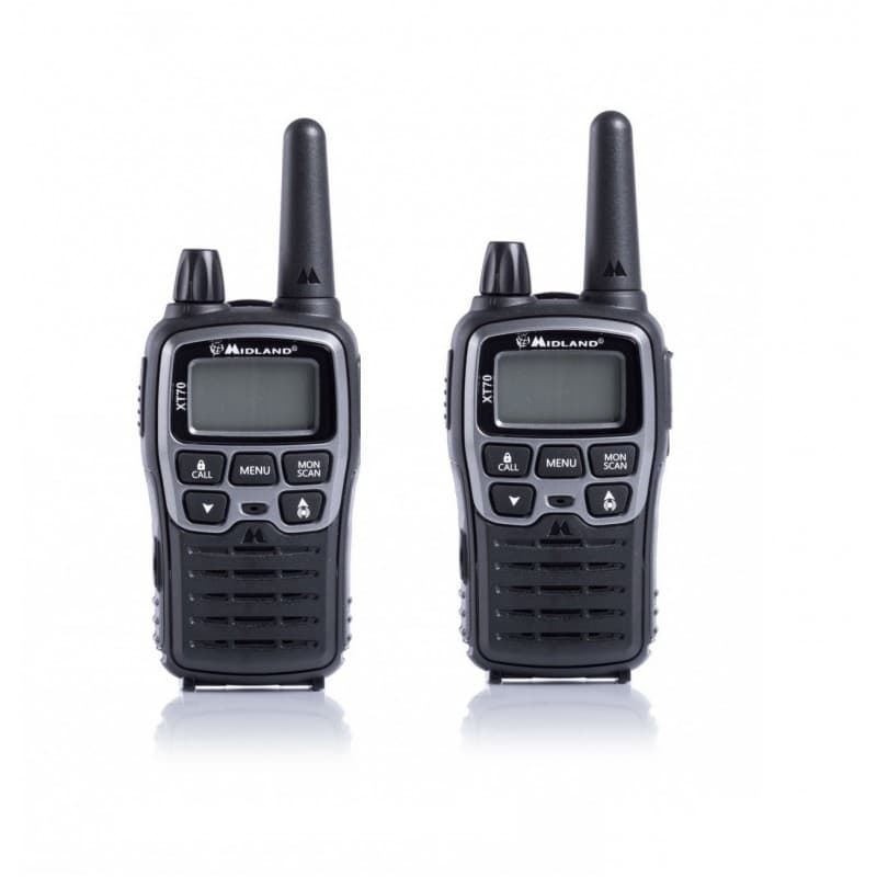 Midland Par emisoras portátiles PMR XT70 + Base + Mic/Aur - Imagen 1