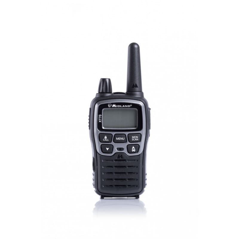 Par emisoras portátiles PMR XT70 Midland + Base + Mic/Aur - Imagen 2