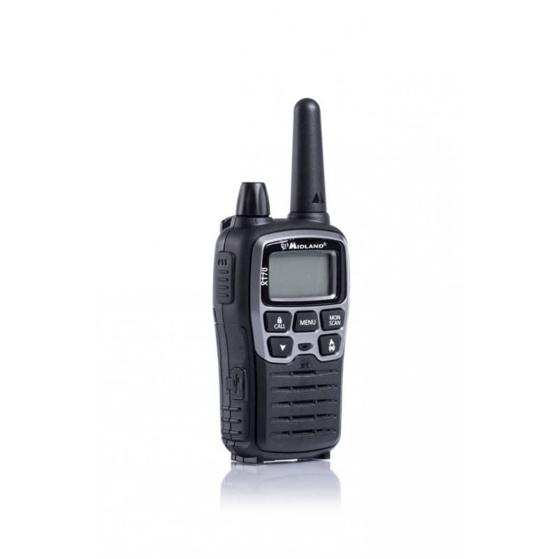 Par emisoras portátiles PMR XT70 Midland + Base + Mic/Aur - Imagen 3