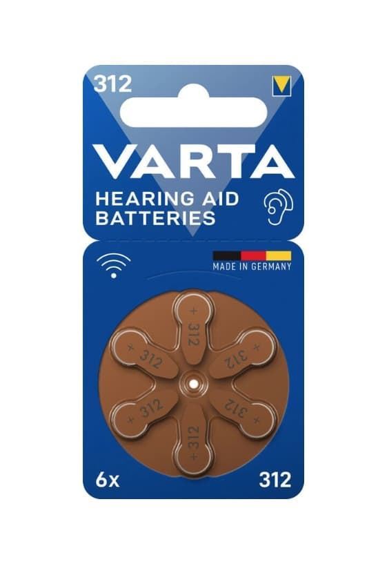 Varta 6 Pilas Audífono Zinc ZA312 1,55V - Imagen 1
