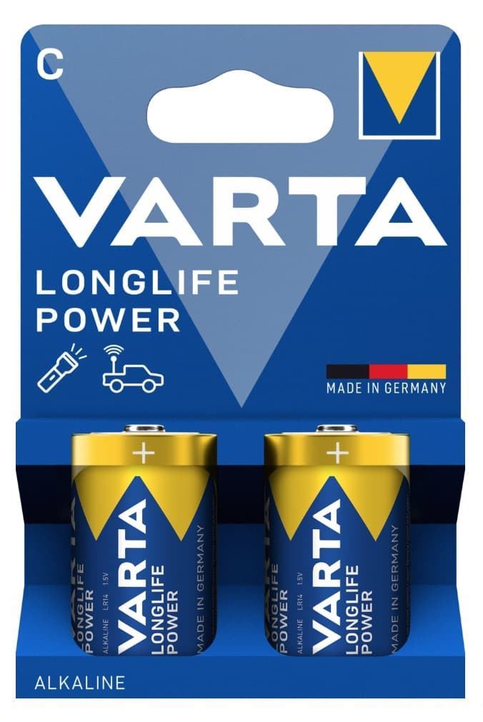 Varta Paquete 2 Pilas Alcalinas Cilíndricas 1,5V C/LR14 - Imagen 1