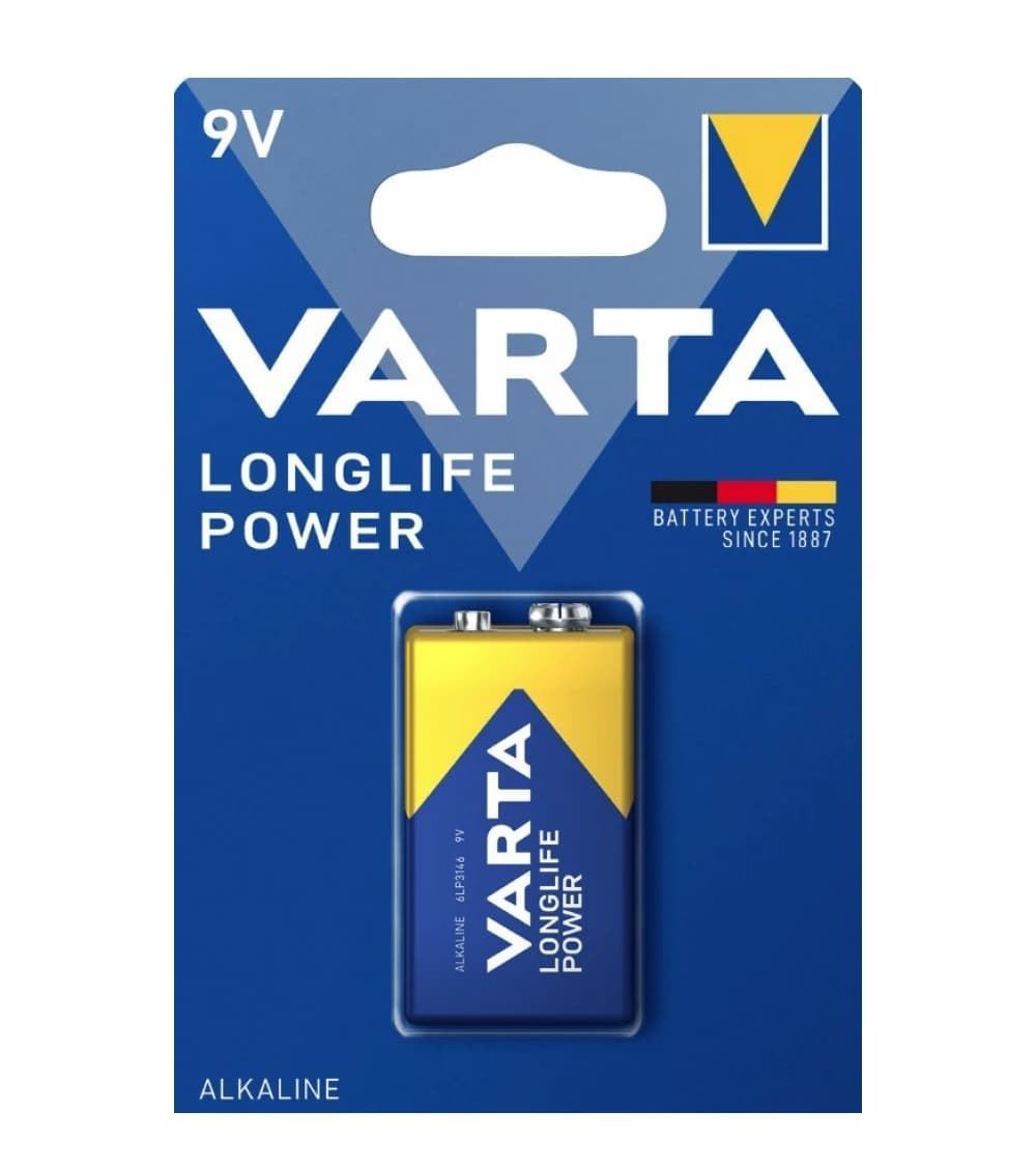 Varta Pila Alcalina Broche 9V 6LR61/6LP3146 - Imagen 1